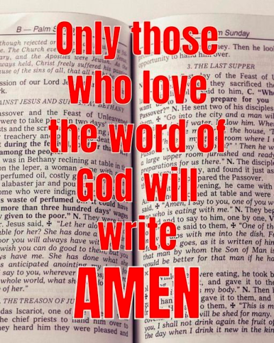 only those who love the word of God