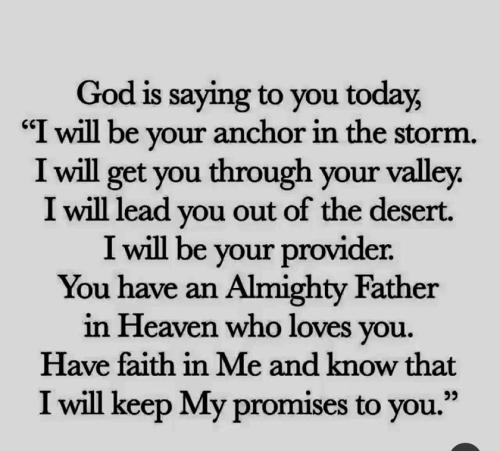 I will be your anchor in the storm