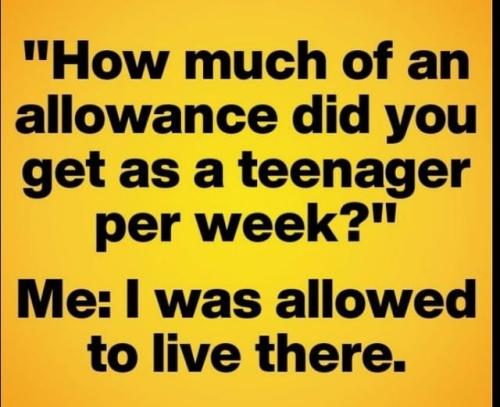 how much of an allowance did you get