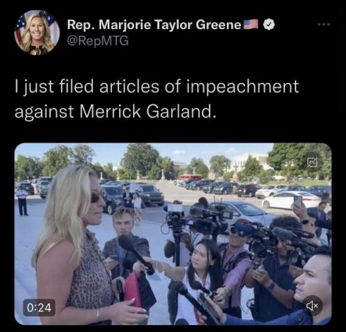 M impeachment Garland