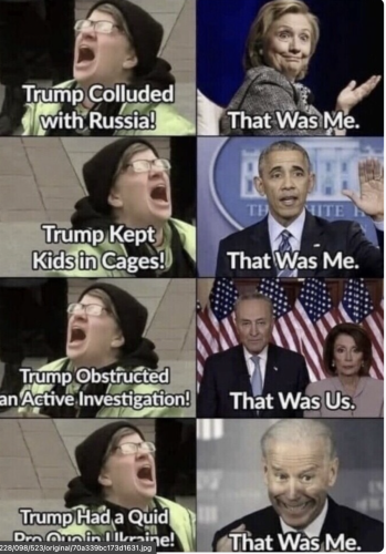   Democrat projection on Trump