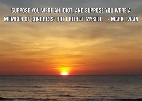 Mark Twain quote - Suppose you were an idiot...