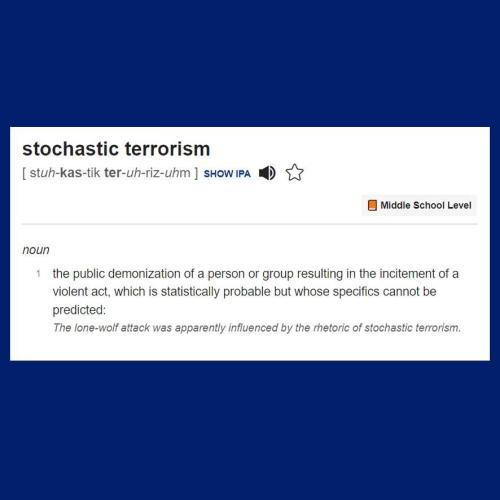 Terrorism 1 - the left use the term for pedophile and groomers