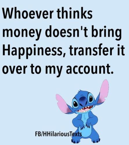 whoever thinks money