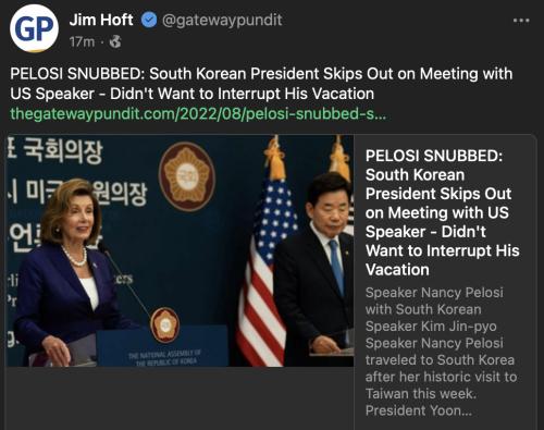 Pelosi snub