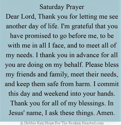 081322 - Satuday prayer