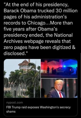 Mar-a-lago raid - Obama was worse