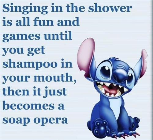 singing in the shower
