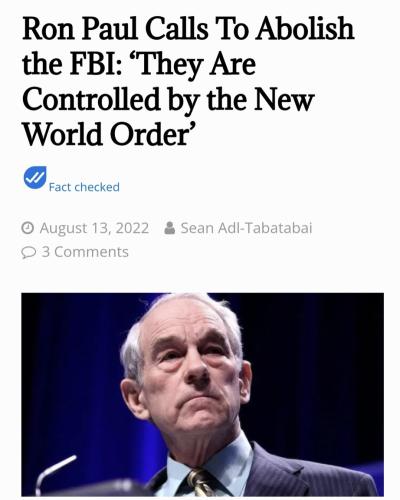 Ron Paul abolish FBI
