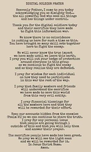 Digital Soldiers Prayer