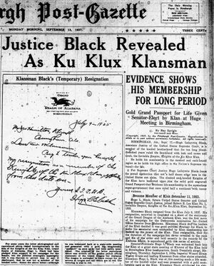 Hugo black kkk