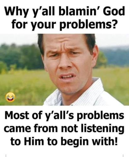 why you all blaming GOD
