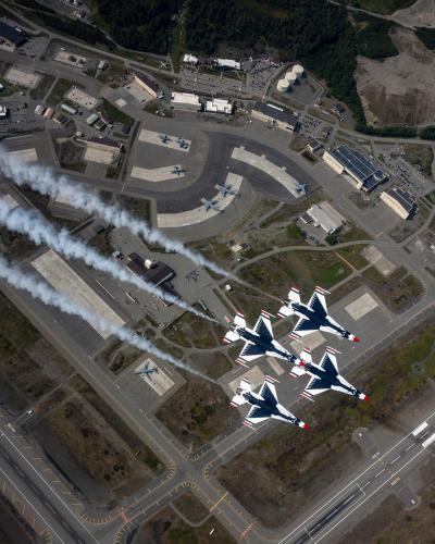 Thunderbirds over airbase