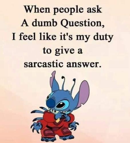 When people ask a dumb question