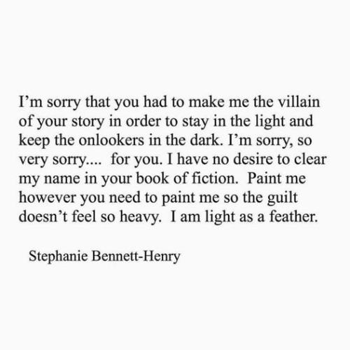 im sorry that you had to