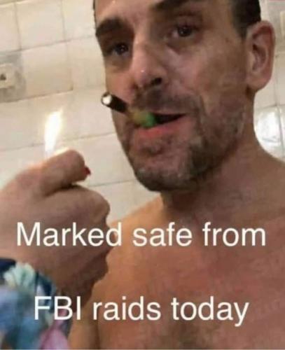 marked safe from FBI raids today