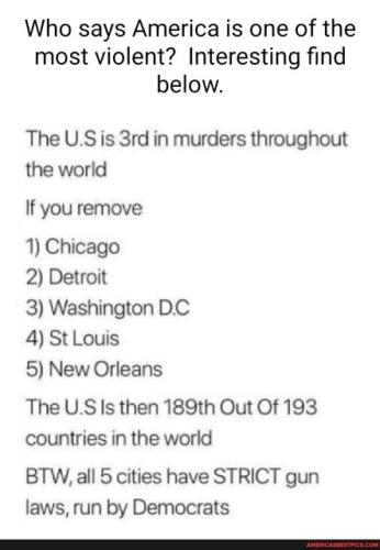 who says USA more violent