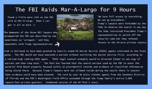 More On FBI Raid of Pres Trump