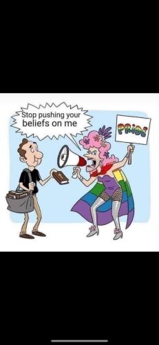 stop pushing your beliefs on me