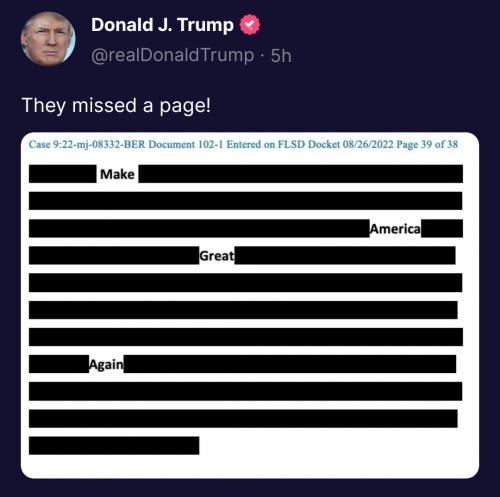 Trump - Mar-a-lago invasion - Redacted page