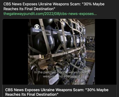 Ukr weapon scam