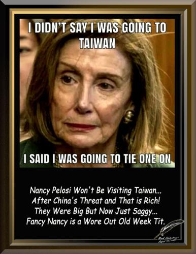 Nancy Pelosi ~Going to Tie One On~