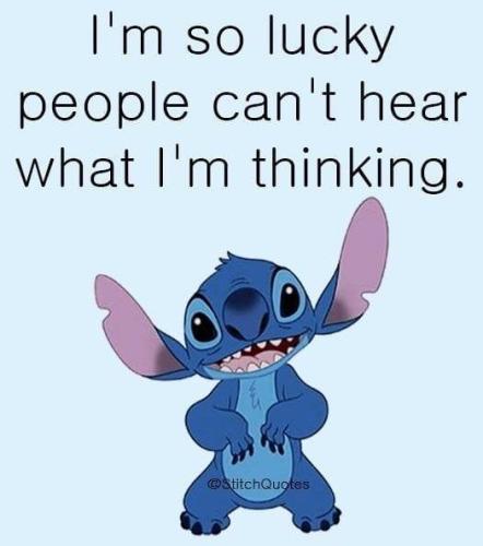 im so luckey people cant hear what im thinking