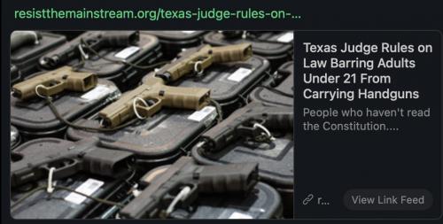 TX judge uder 21 carry