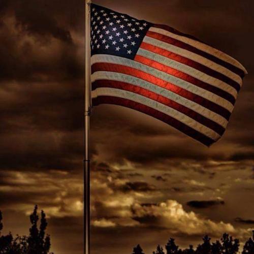 Flag - In stormy sky