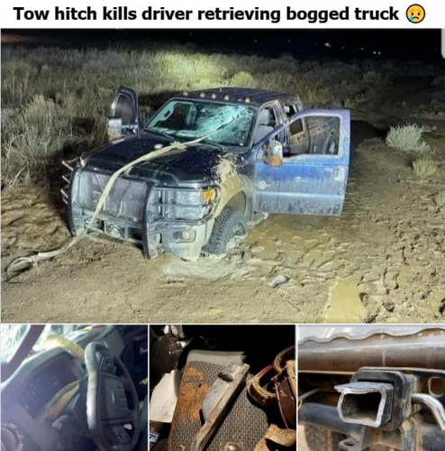Tow hitch kills driver trying to retrieve his truck