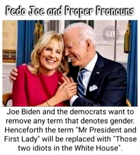 Pedo Joe and Proper Pronouns