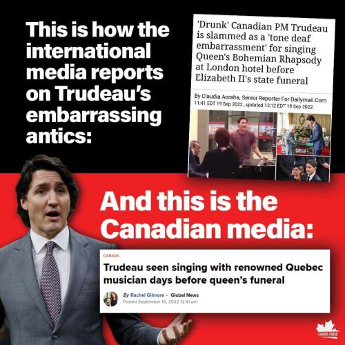 Media mad 23 - world media vs. canadian media - trudeau the night before queen of england funeral sept. 19, 2022