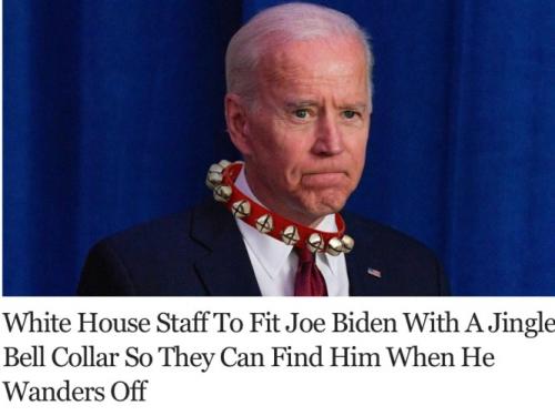 White House staff to fit Joe Biden with a Jingle Bell Collar 666px