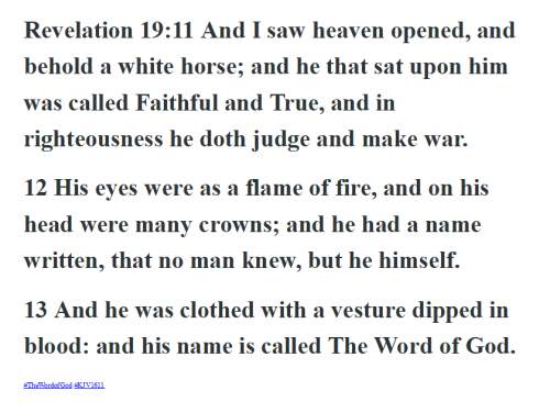 Revelation 19:11-13