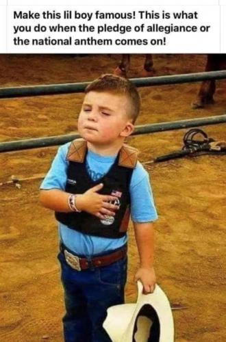 Pledge 12 - Boy with hand over heart