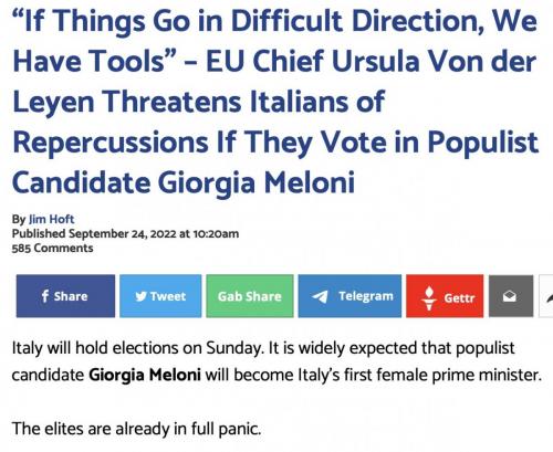 EU threat Italians