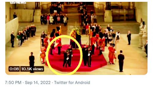 Queen's Gaurd Falls Out at Funeral