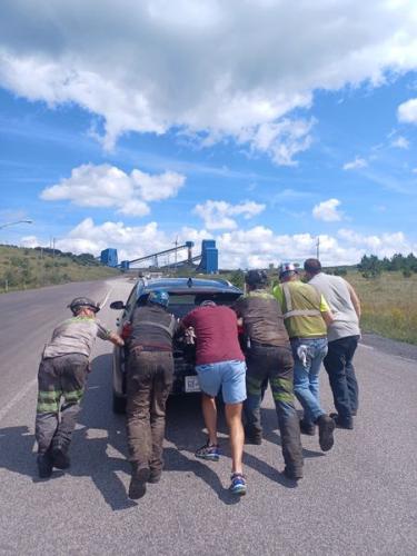 electric car coal miners