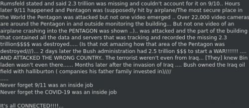 Rumsfeld stated and said 2 3 trillion was missing