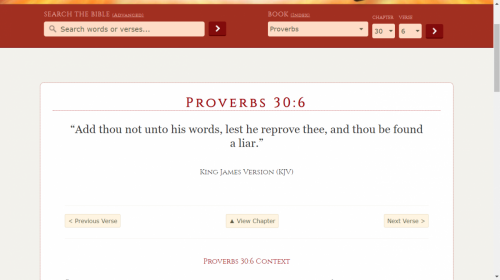 Proverbs 30:6 KJV 1611