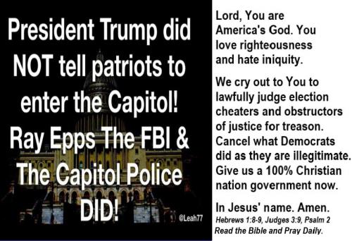 January 6, 2021 - add Antifa, BLM, John SUllivan