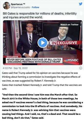 Gates lies to Trump