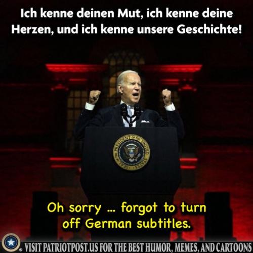 BIDEN IN RED AS SARAN