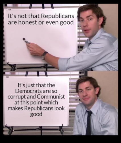 Republicans aren't good, Democarts are so bad they look good.