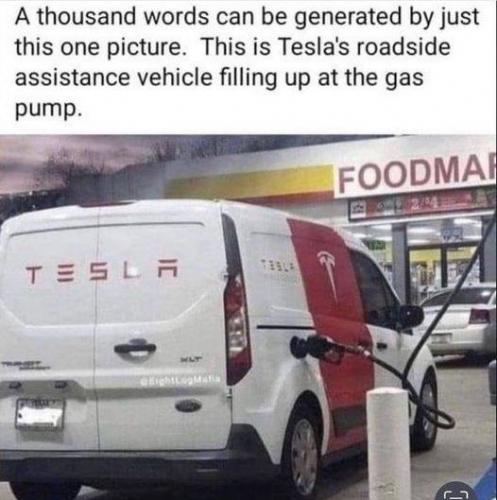 Tesla gassing up