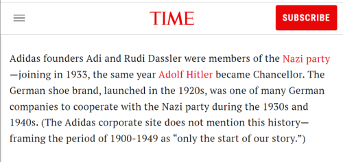 Adidas does not want you asking what their founders were up to in 1933