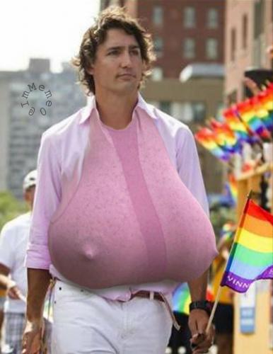 justin trudeau - breast bitch