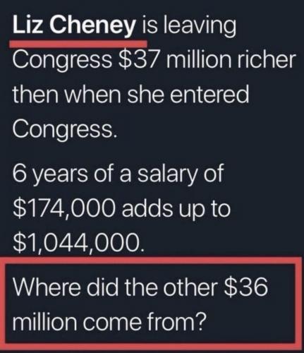 Liz found 36 million