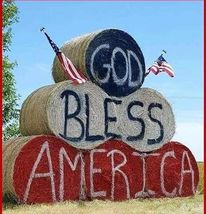 God Bless America - Hay Bales