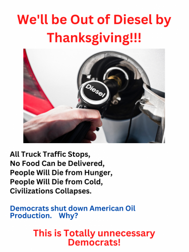 Out of Diesel by Thanksgiving
